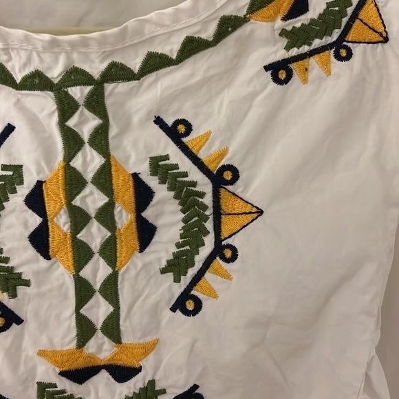 BABYDOLL SLEEVELESS BLOUSE WITH EMBROIDERED DETAIL - SIZE S/M - Picture 7 of 8